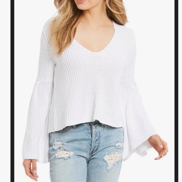 Free People Sweaters Free People Damsel Bell Flare Sleeve Knit Sweater M - Picture 5 of 13